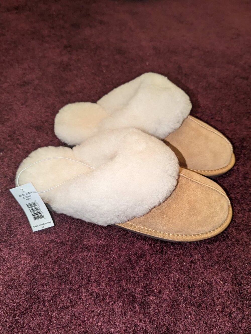 Nuknuuk Ladies Slippers - Suede Leather Exterior and Sheepskin Lining, Size 10